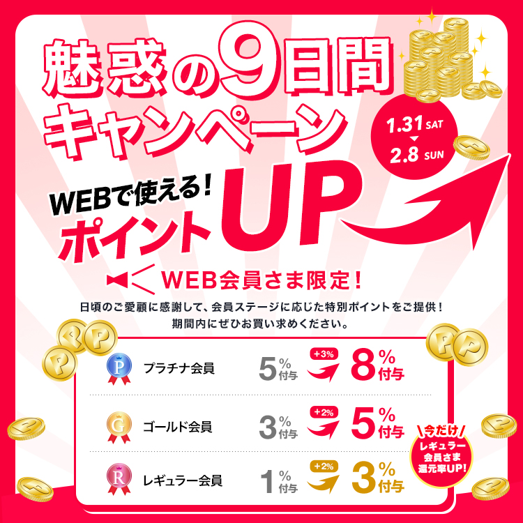 “魅惑の9日間ポイントアップキャンペーン"