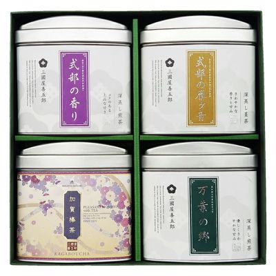 式部の香り・式部の雁ヶ音・加賀棒茶・万葉の郷のギフトセット（T2007-02）
