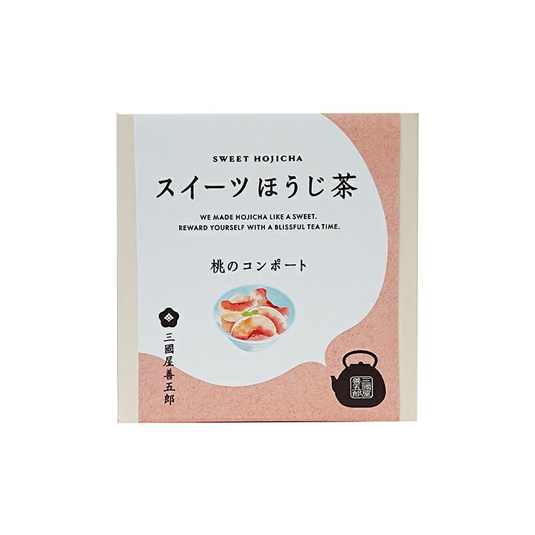 スイーツほうじ茶（茶楽）　桃のコンポート（3g×1p×3個入）